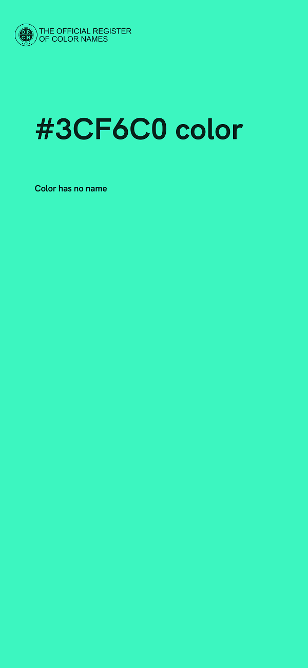 #3CF6C0 color image