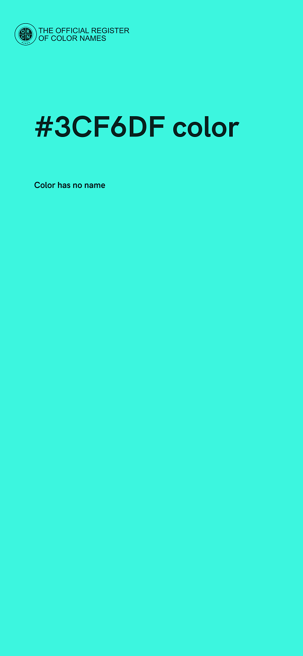 #3CF6DF color image