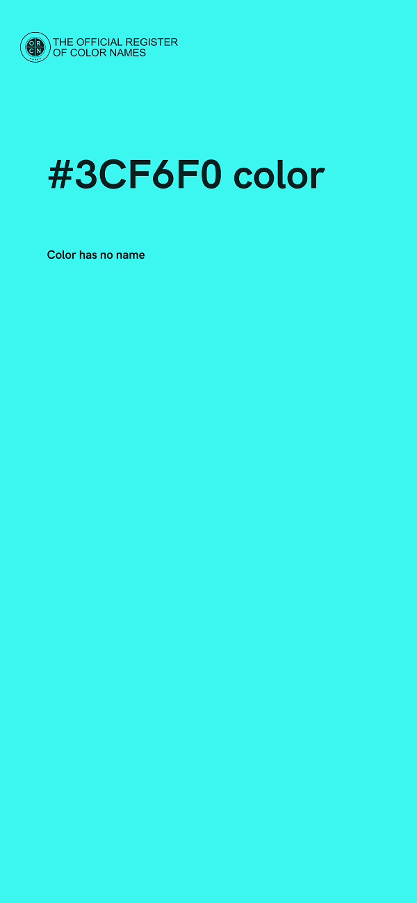 #3CF6F0 color image