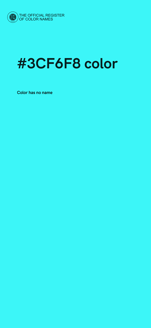 #3CF6F8 color image
