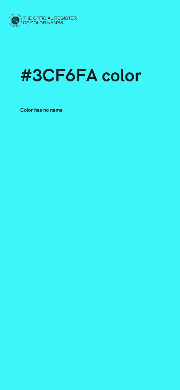 #3CF6FA color image