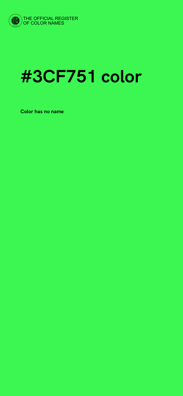 #3CF751 color image