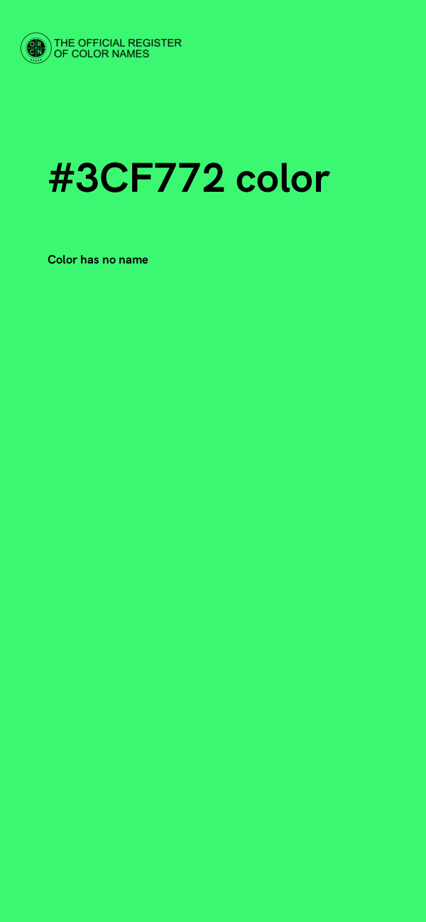#3CF772 color image