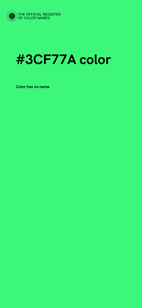 #3CF77A color image