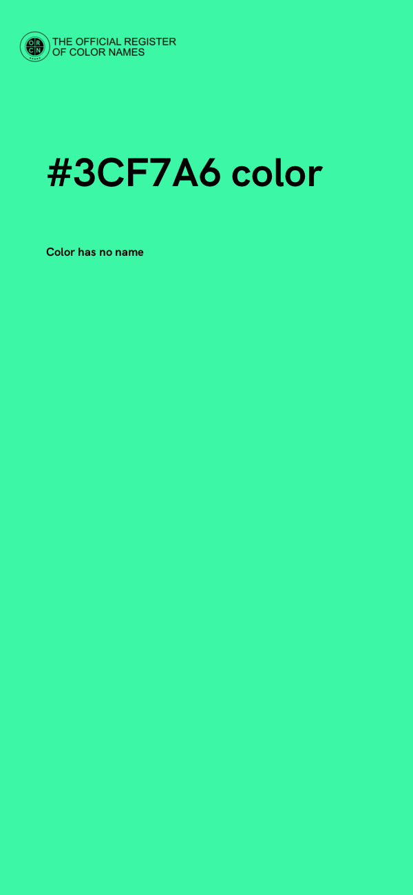 #3CF7A6 color image