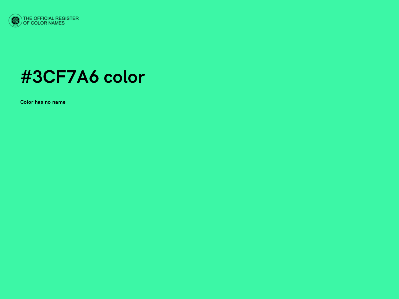 #3CF7A6 color image