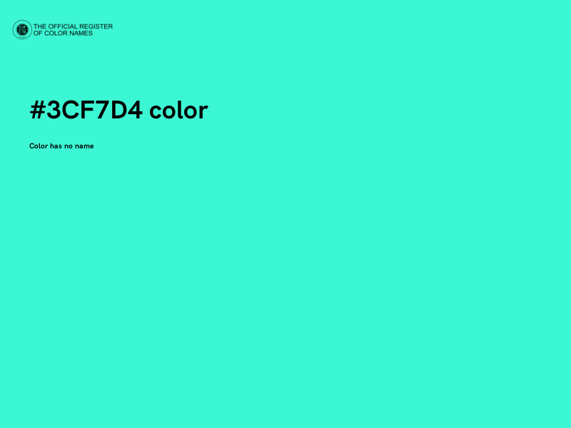 #3CF7D4 color image