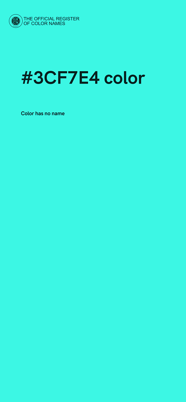 #3CF7E4 color image