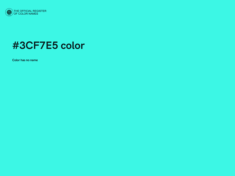 #3CF7E5 color image