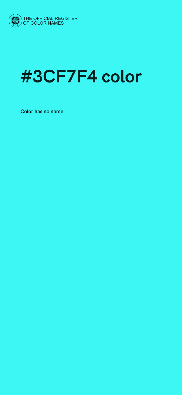 #3CF7F4 color image