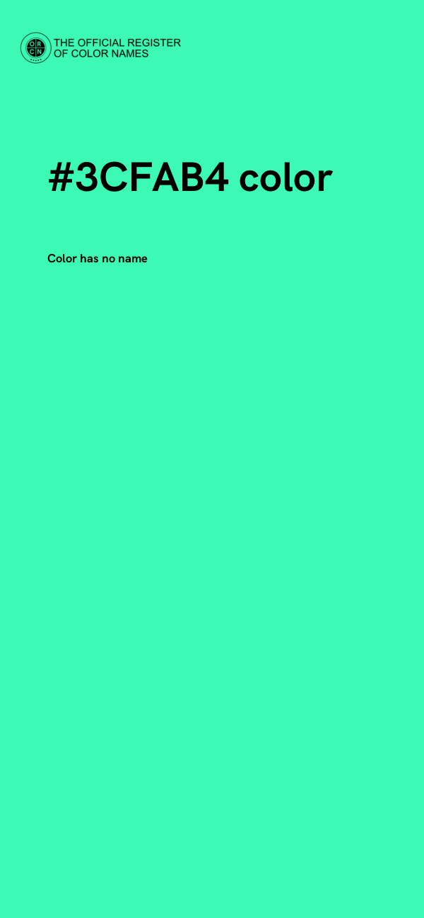#3CFAB4 color image