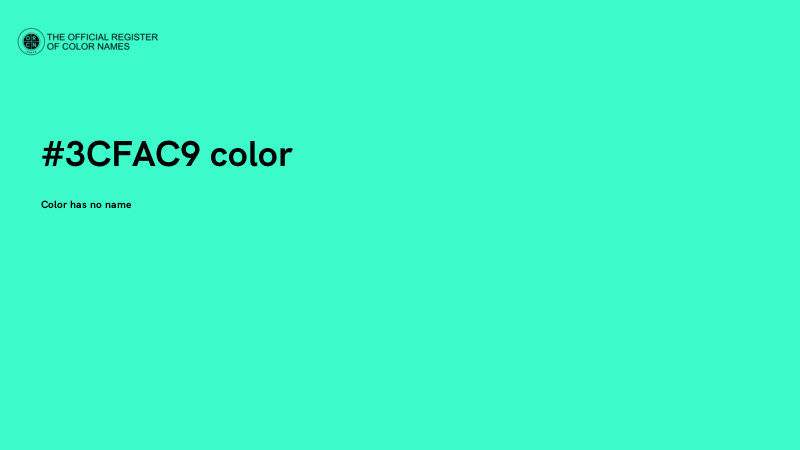 #3CFAC9 color image