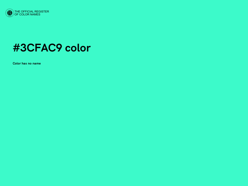 #3CFAC9 color image