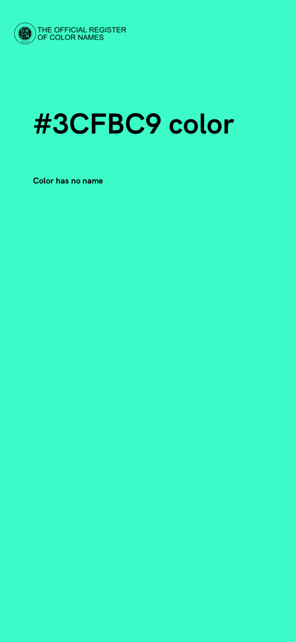 #3CFBC9 color image