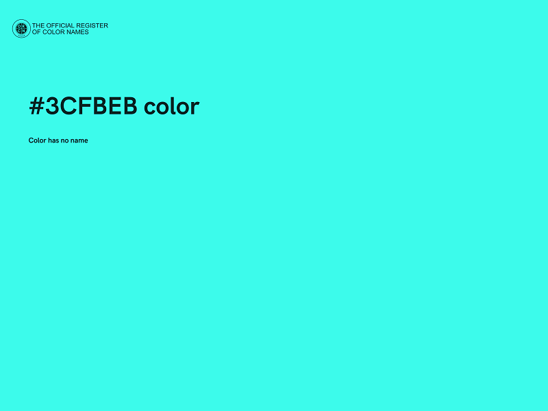 #3CFBEB color image