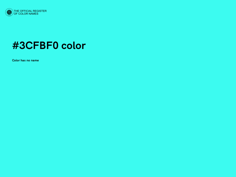 #3CFBF0 color image
