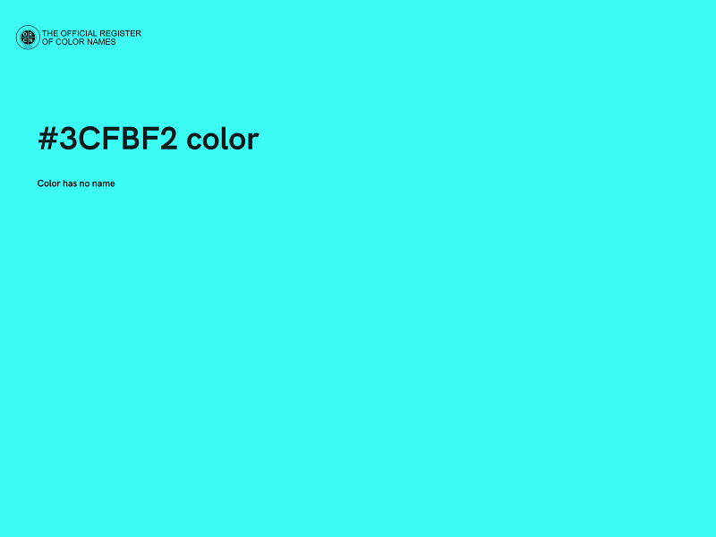 #3CFBF2 color image