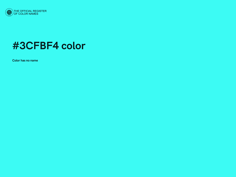 #3CFBF4 color image