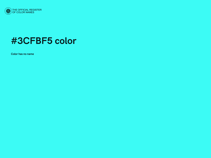 #3CFBF5 color image