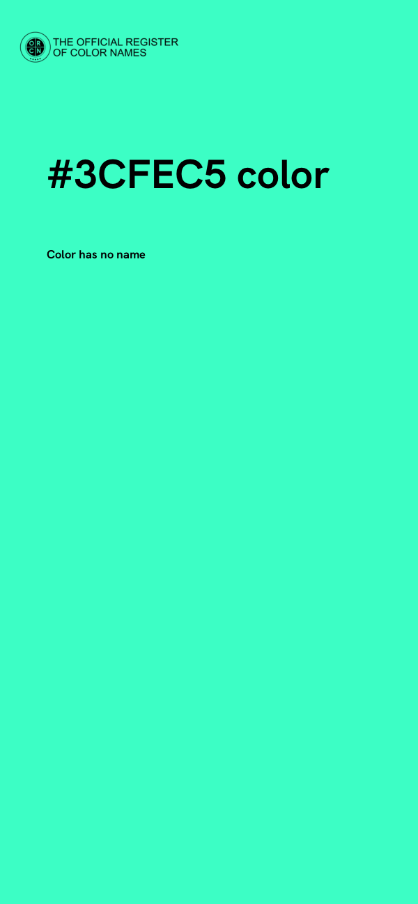 #3CFEC5 color image