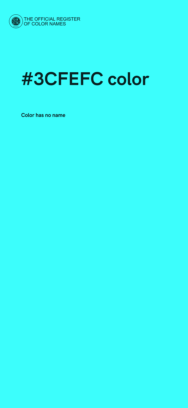 #3CFEFC color image