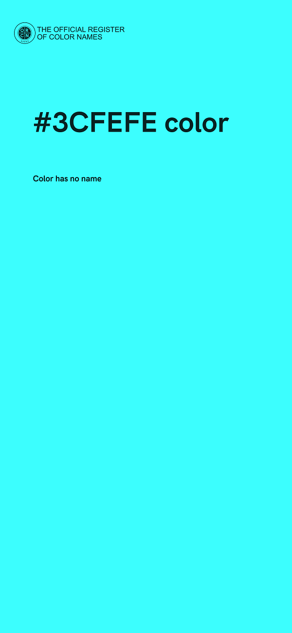 #3CFEFE color image
