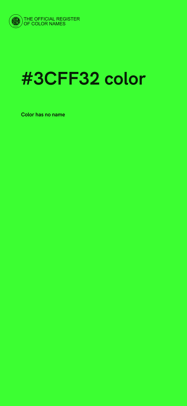 #3CFF32 color image