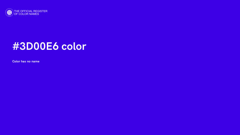 #3D00E6 color image
