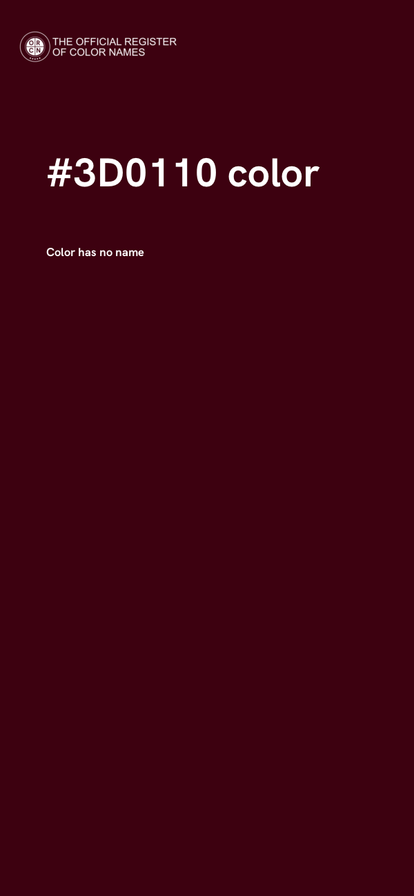 #3D0110 color image