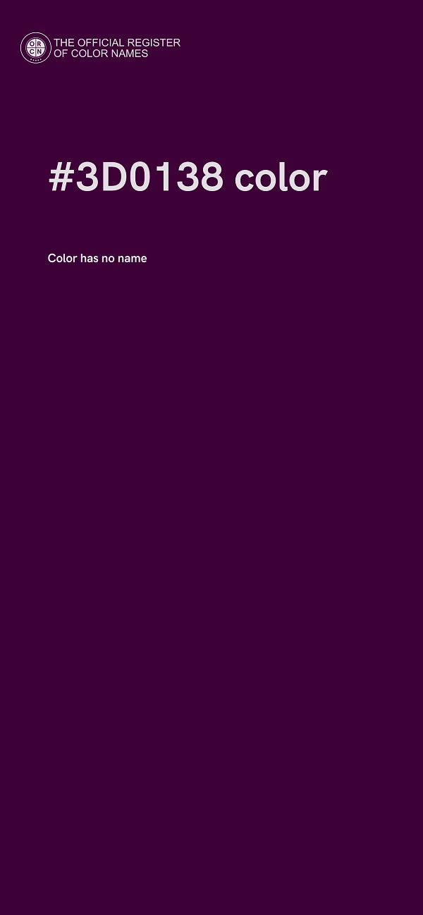 #3D0138 color image