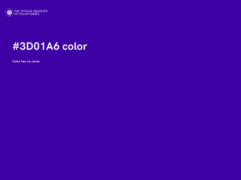 #3D01A6 color image