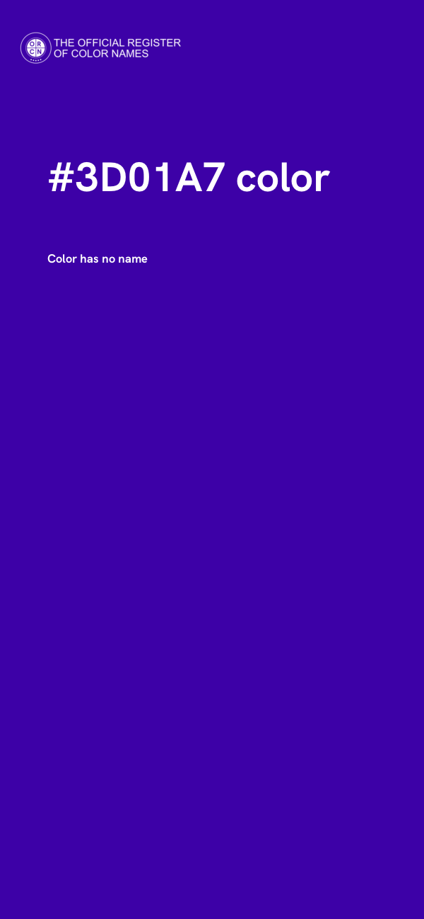#3D01A7 color image
