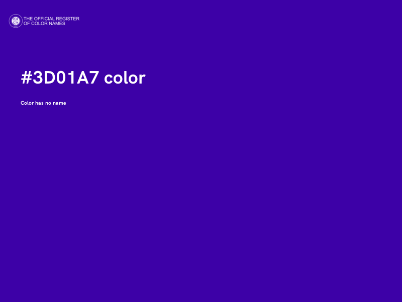 #3D01A7 color image
