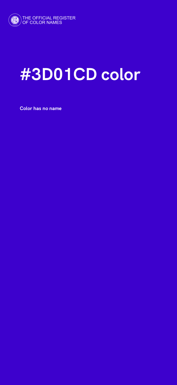 #3D01CD color image