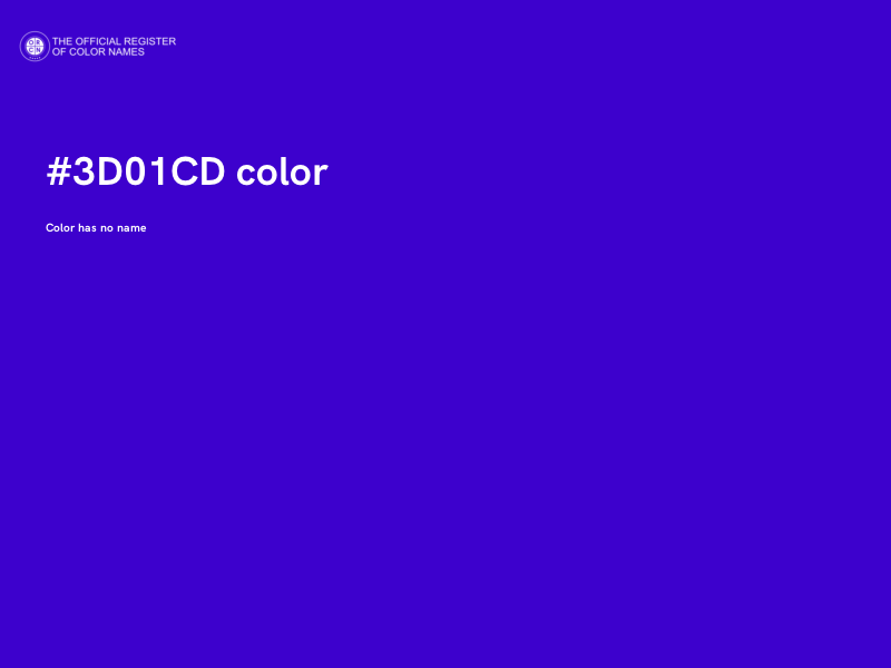 #3D01CD color image