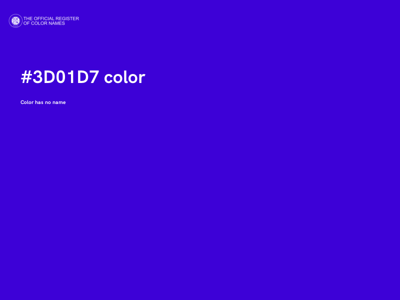 #3D01D7 color image