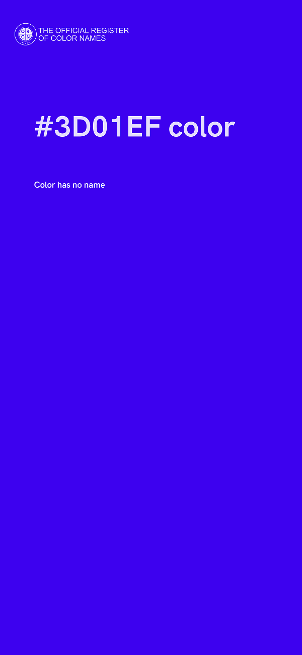 #3D01EF color image