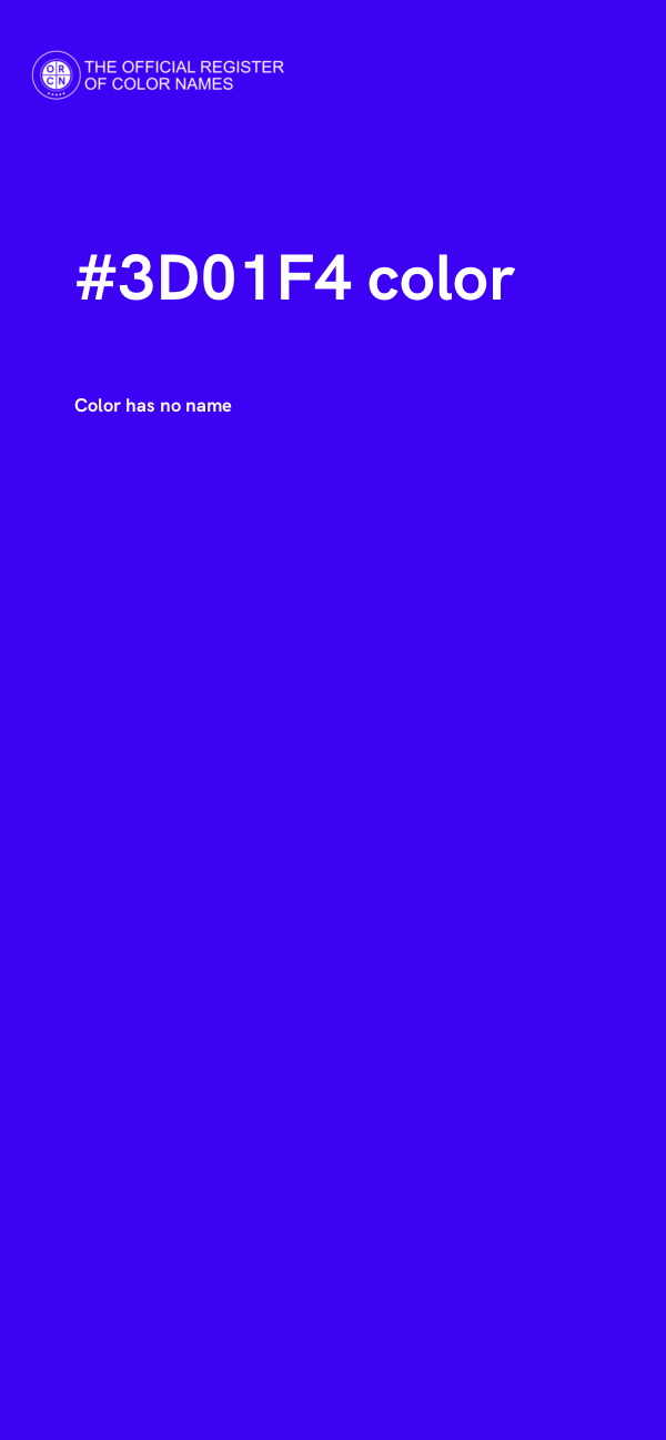 #3D01F4 color image