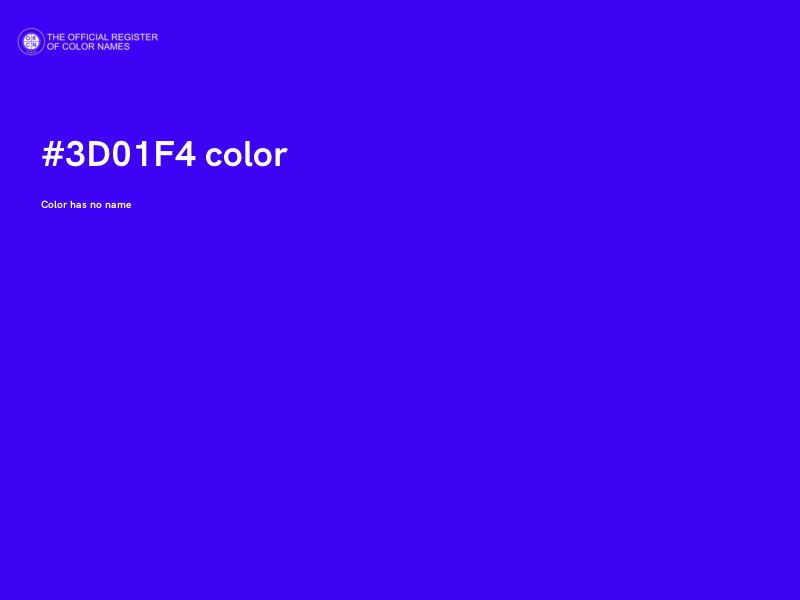 #3D01F4 color image