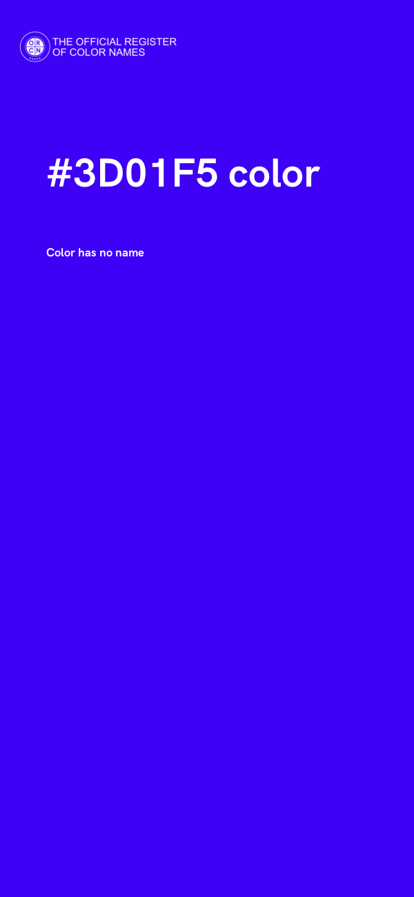 #3D01F5 color image