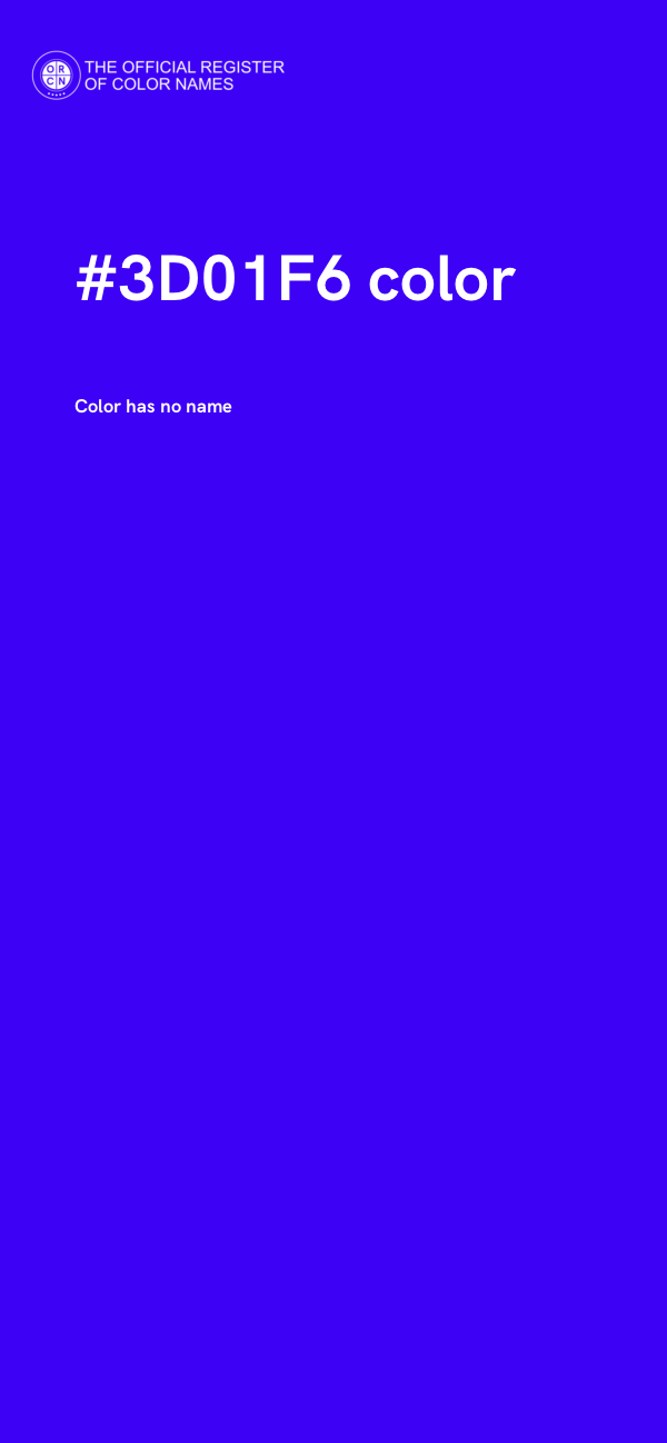 #3D01F6 color image
