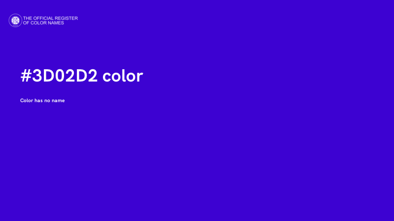 #3D02D2 color image