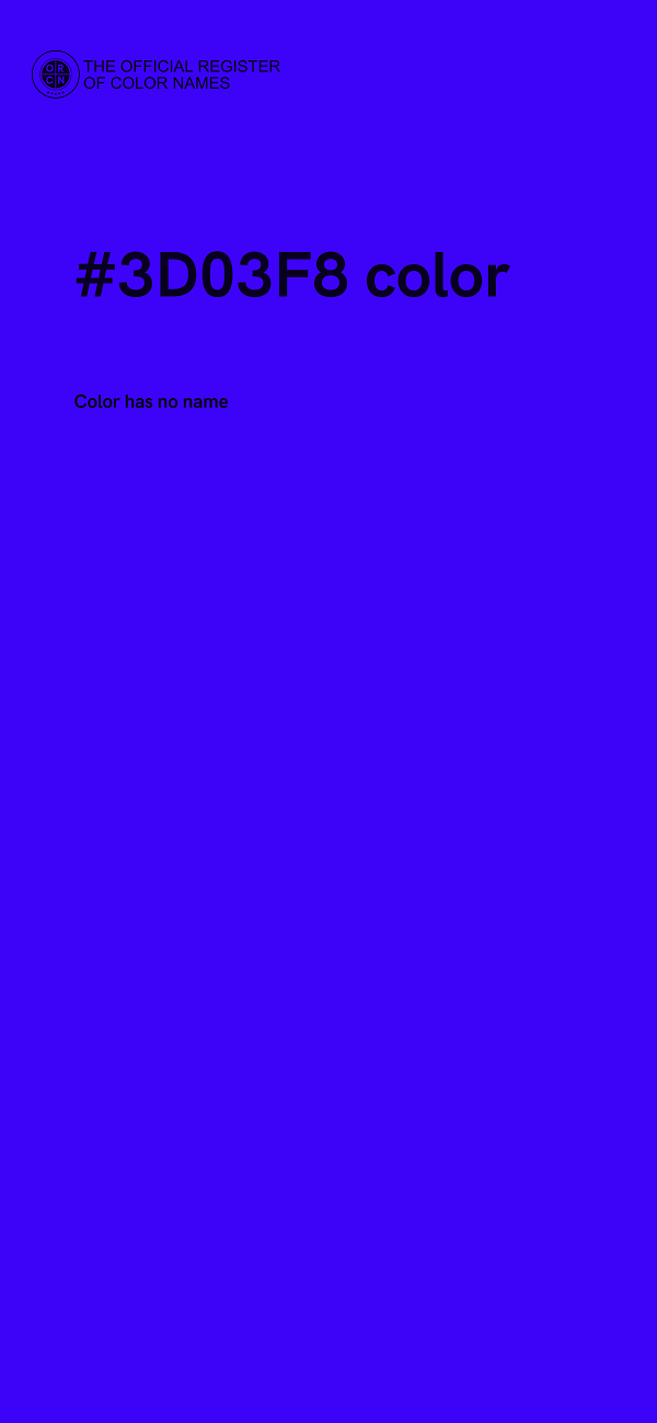#3D03F8 color image