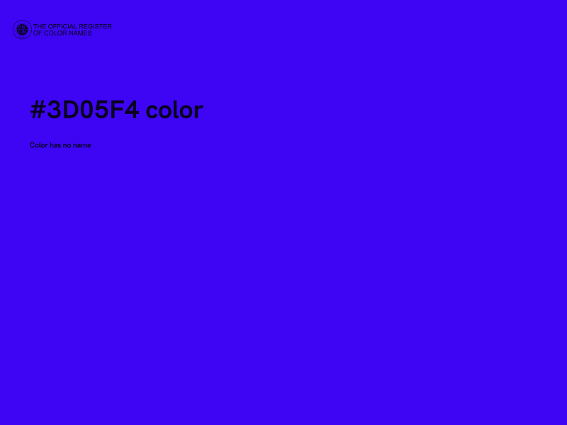 #3D05F4 color image