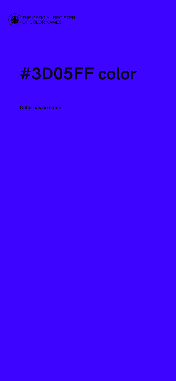 #3D05FF color image
