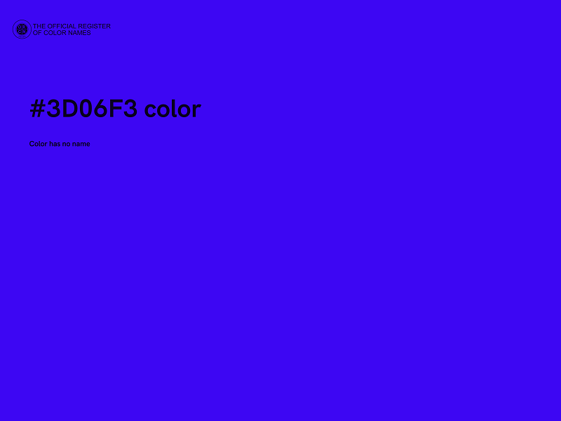 #3D06F3 color image