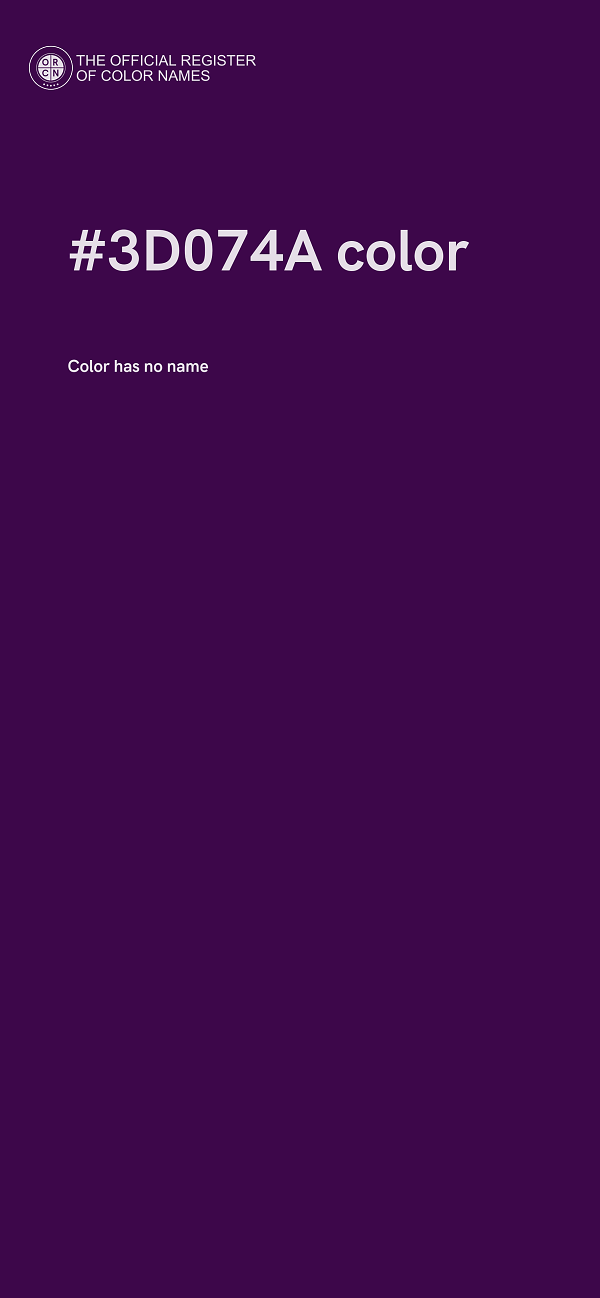 #3D074A color image
