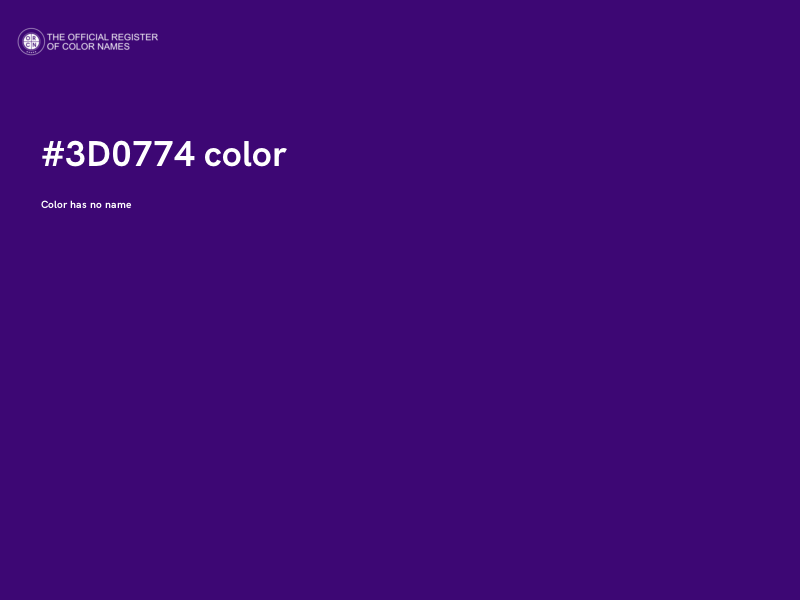 #3D0774 color image