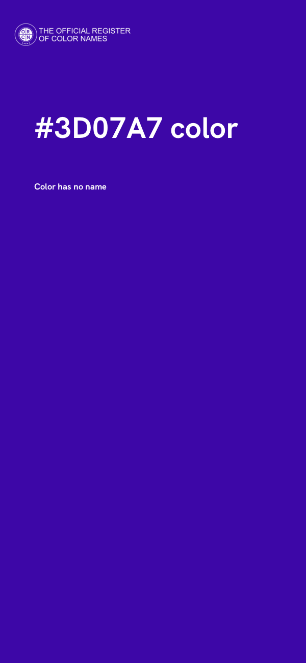 #3D07A7 color image