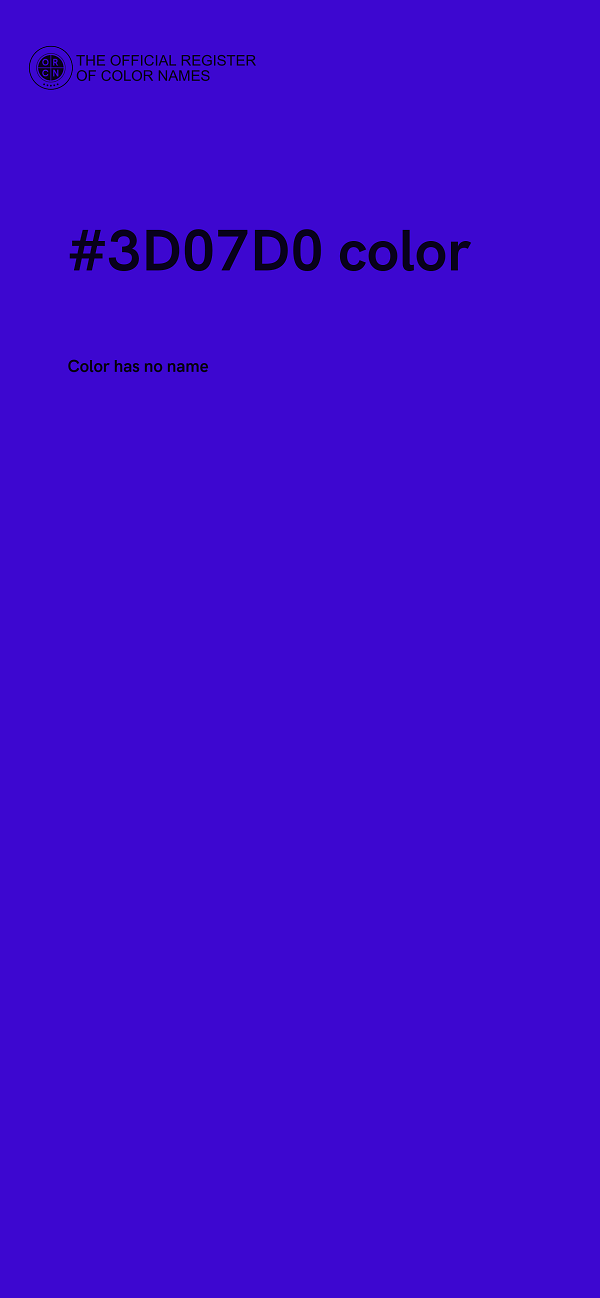 #3D07D0 color image